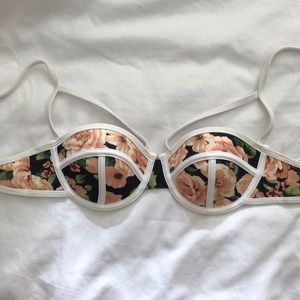 Floral bikini top